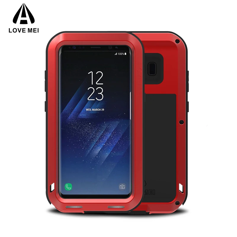 Металлический Чехол LOVE MEI для Samsung Galaxy S8 Plus мощный алюминиевый бронированный