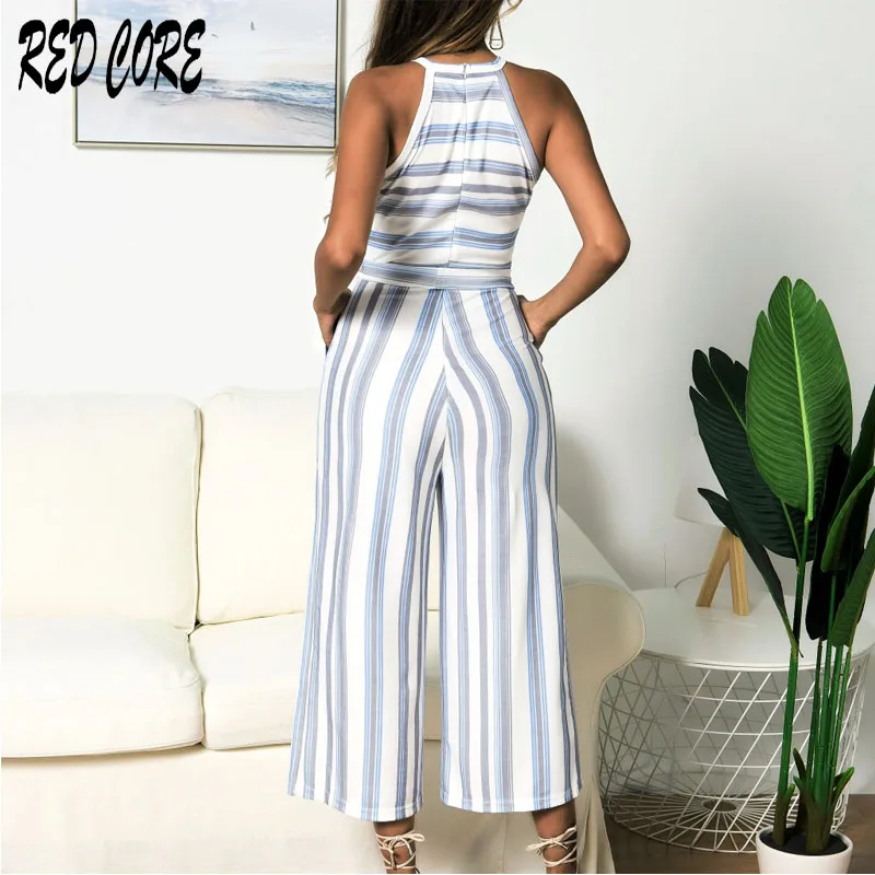 REDCORE цвет полосатые боди Женский комбинезон повседневные Комбинезоны широкие