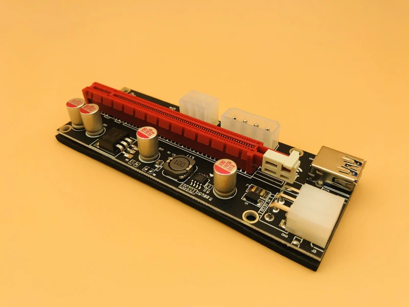 10 шт. Новый PCI E 009S Molex 6pin PCIE 1x к 16X Экспресс адаптер питания SATA USB 3 0 кабель