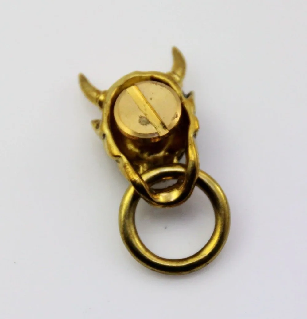 (H69) 3 шт Твердый латунный Concho японский демон кошелек соединитель цепи Jointpart