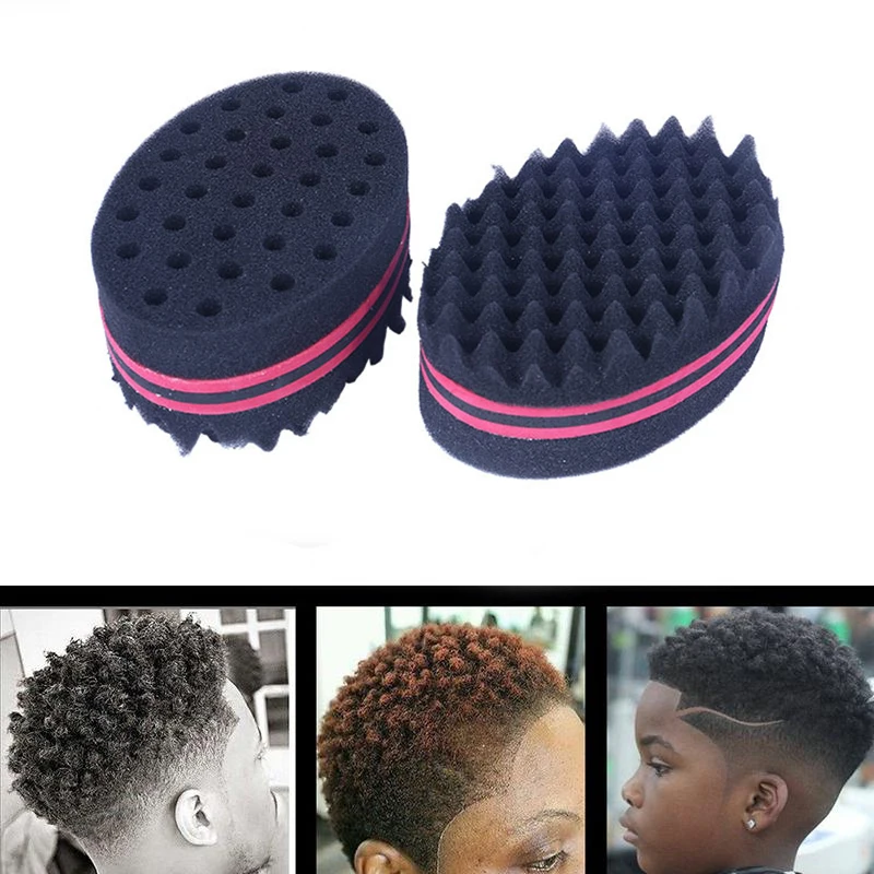 

Double Sides Magic twist hair brush sponge,Sponge Brush for Natural,afro coil wave dread sponge brushes