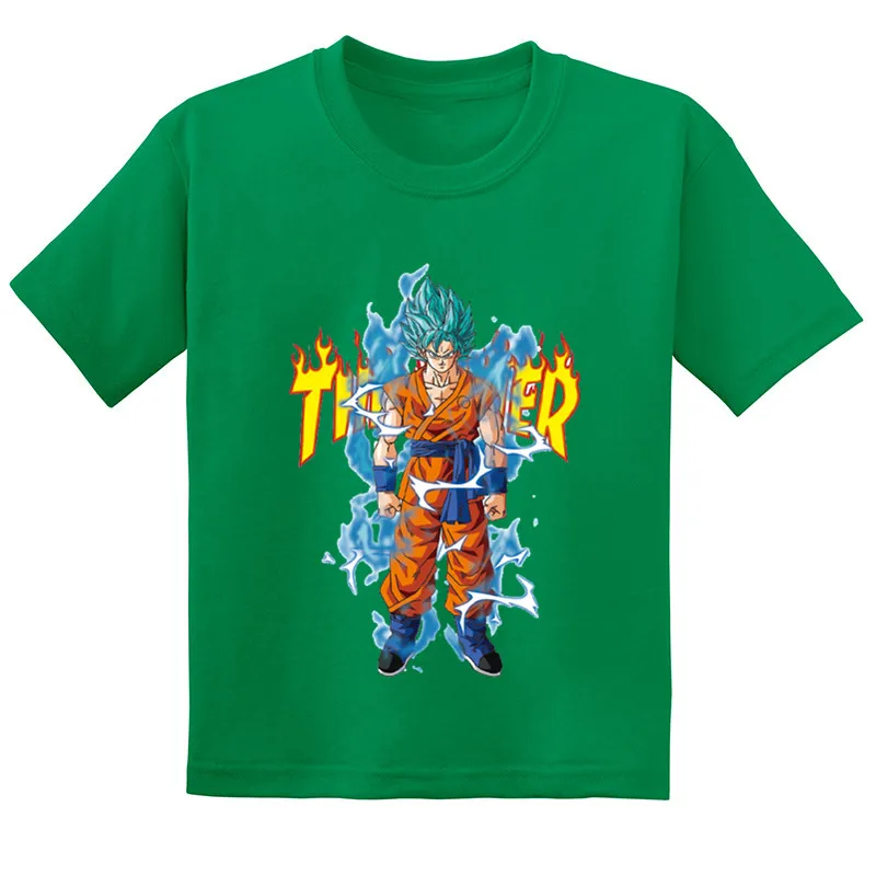 Летняя хлопковая футболка для маленьких девочек новинка аниме драконий жемчуг Z