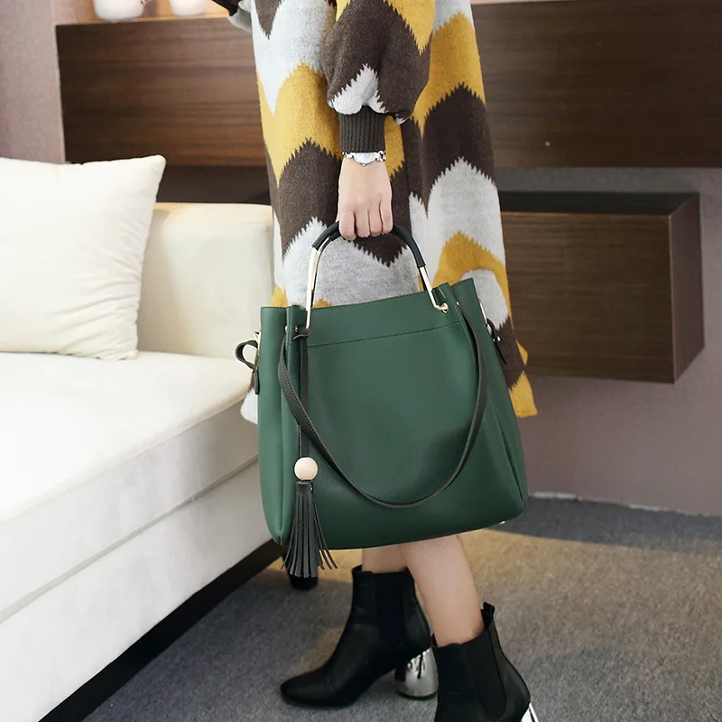 2 шт./компл. женская сумка с кисточками сумки на плечо сумки-тоут для покупок через