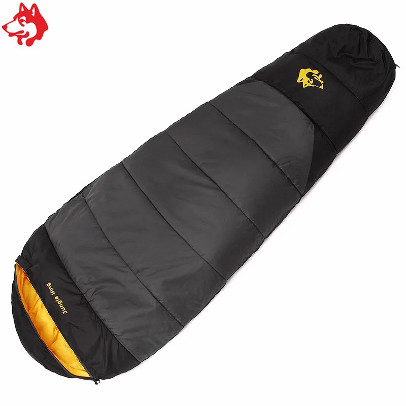 New arrival winter cold weather pitching sleeping bag Grey/Orange/Blue 1.7kg outdoor hiking camping sleeping bag