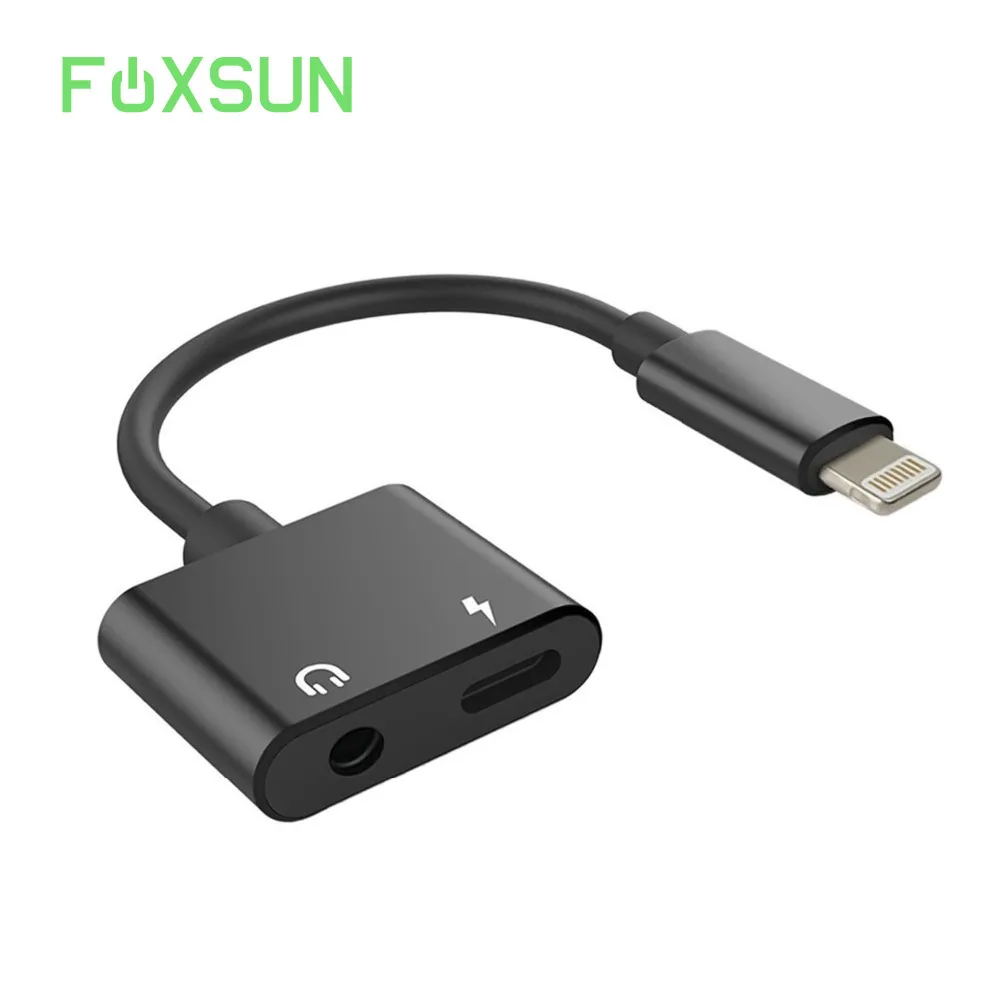 2 в 1 адаптер для наушников Lightning/3 5 мм Aux iphone 7 / 8 X plus (Поддержка iOS 10 3 11) - купить по