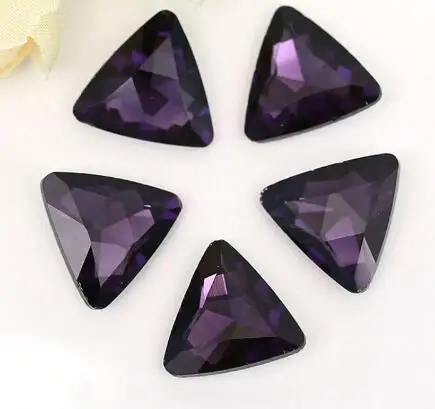 amethyst 8 мм 10 мм 12 мм 14 мм 16 мм 18 мм 23 мм трехугольное стекло, кристалл, камень, заостренный назад горный хрусталь все цвета для одежды diy - Color: amethyst