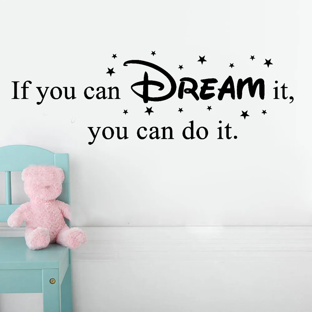 Мечтать об этом Do It английские слова буквы Цитата Съемные Виниловые наклейки в