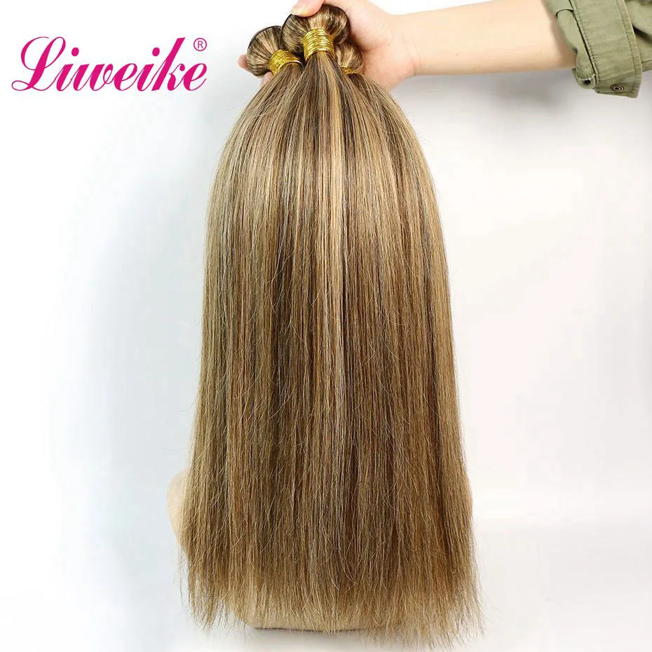 Liweike Color P4/27 прямые бразильские 100% человеческие волосы 1 один пучок 18 20 22 дюйма