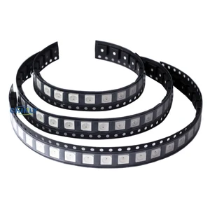 Чип WS2812B, 4 контакта, 5050 SMD, чернаябелая печатная плата, версия WS2812, индивидуально Адресуемая цифровая RGB Светодиодная лента, 5 В, пиксельные чипы