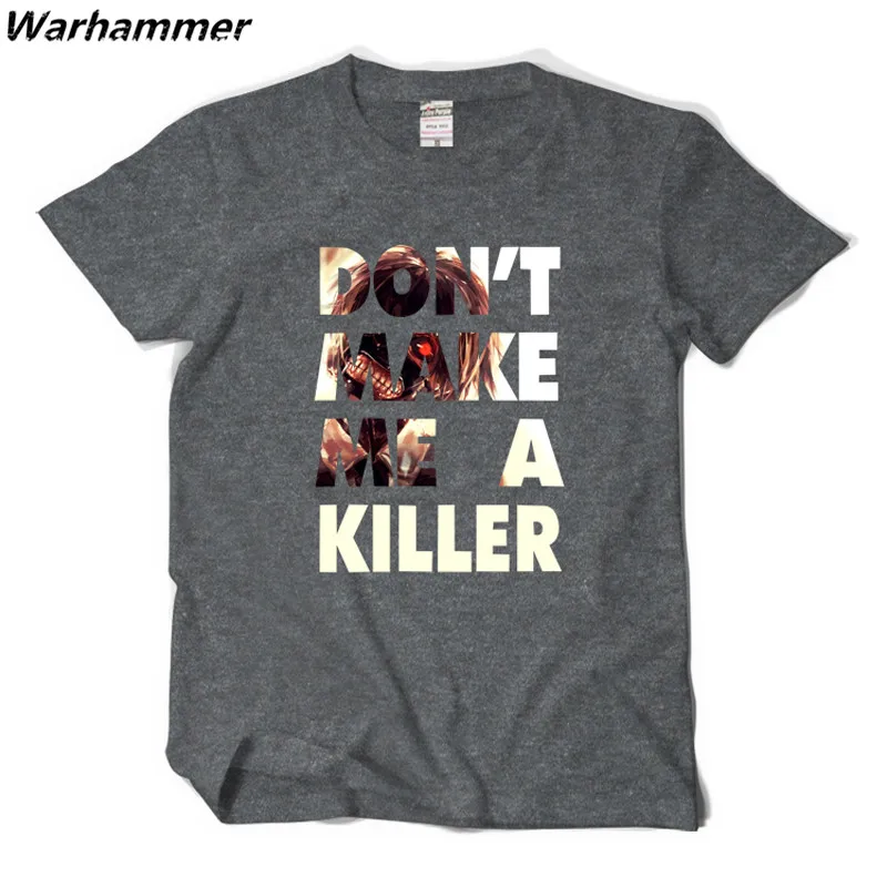 Warhammer Для мужчин футболка аниме Токио молодых прыгать напечатаны футболки Homme