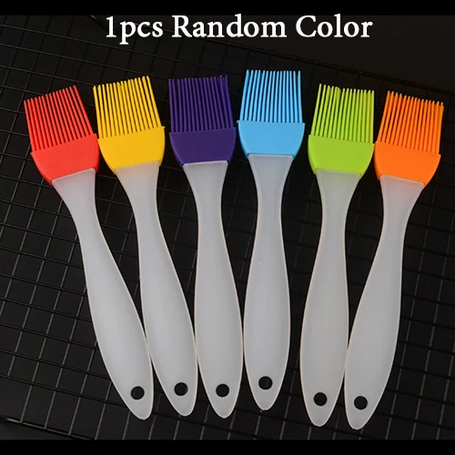 D Silicone Cream Spatula Cream Brush Baking Oil Brush Nylon Handle Mixing Shovel Butter Scraper Flour Scrapers 5 Optionals - Цвет: D
