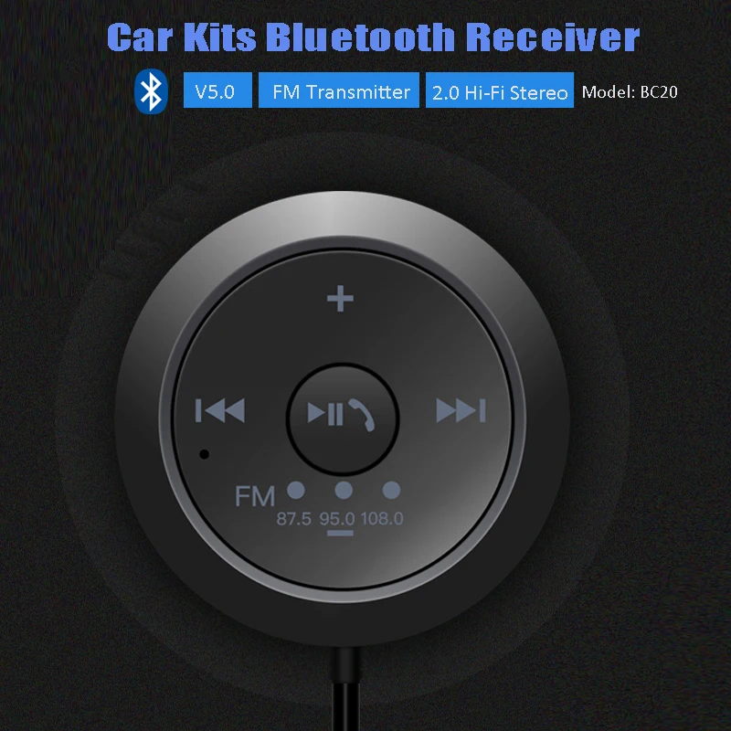 Автомобильный приемник VAORLO Bluetooth 5 0 FM беспроводной адаптер USB 3 мм|Беспроводные