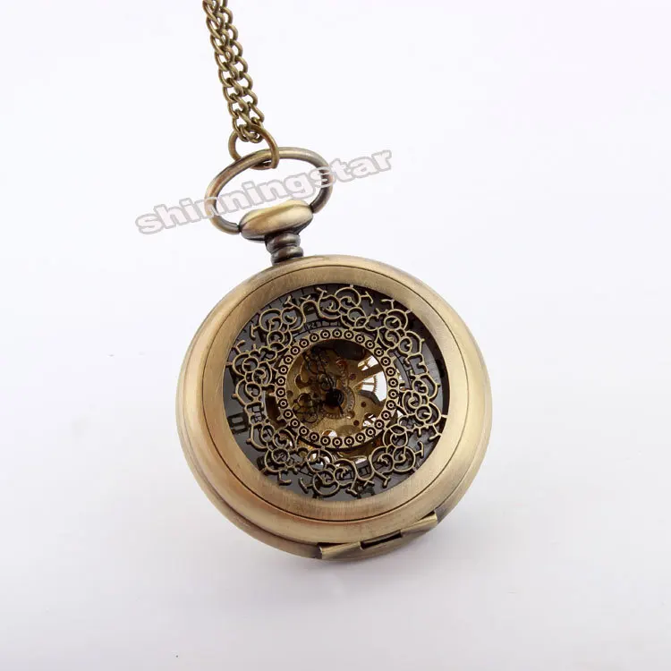 Бесплатная Доставка Античная Бронза Полые ожерелье мужские женские