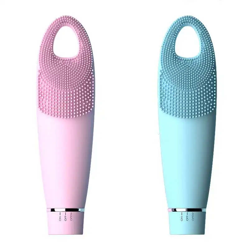 2 PCS Электрическая Очищающая щетка для лица, силиконовая звуковая вибрация, мини очиститель для глубокой очистки пор, массажер для кожи и глаз, инструменты для ухода за лицом - Цвет: 2 PCS