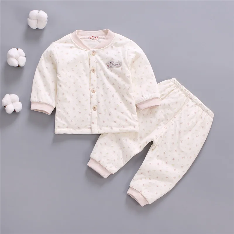 Newborn baby winter warm clothing set toddler pajamas clothes infant coat+pants 2pcs suit for newborn kids costume | Детская одежда и