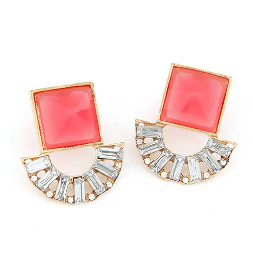 Min.order $10(mix Item)2014 fashion metal temperament stud earrings with cubic auger for women | Украшения и аксессуары