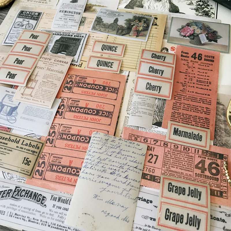 "Сделай сам" Скрапбукинг винтажные смешанные материалы набор серии/сбор этикетка наклейка/альбом Happy planner ремесла смешанные украшения стены