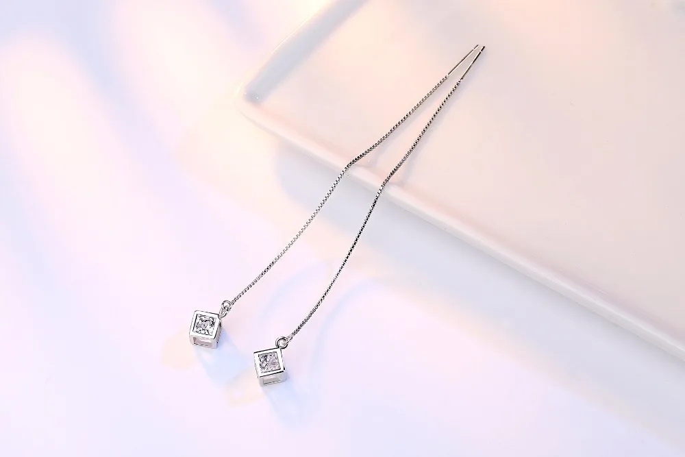 XIYANIKE коробка серьги с кисточками модные ювелирные изделия 925 пробы Серебряные длинные серьги для женщин девочек Brincos Ювелирные изделия подарок VES6713