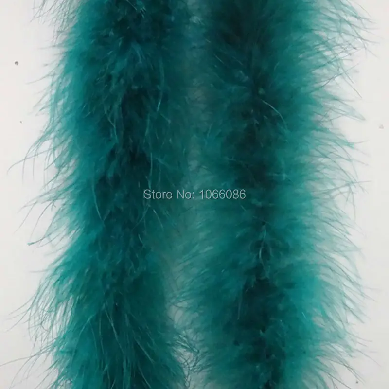 

Free Shipping 5Pcs/lot 200cm(79") blue green dyed Chicken Feather Strip Wedding Marabou Feather Boa Turkey Feather Boa