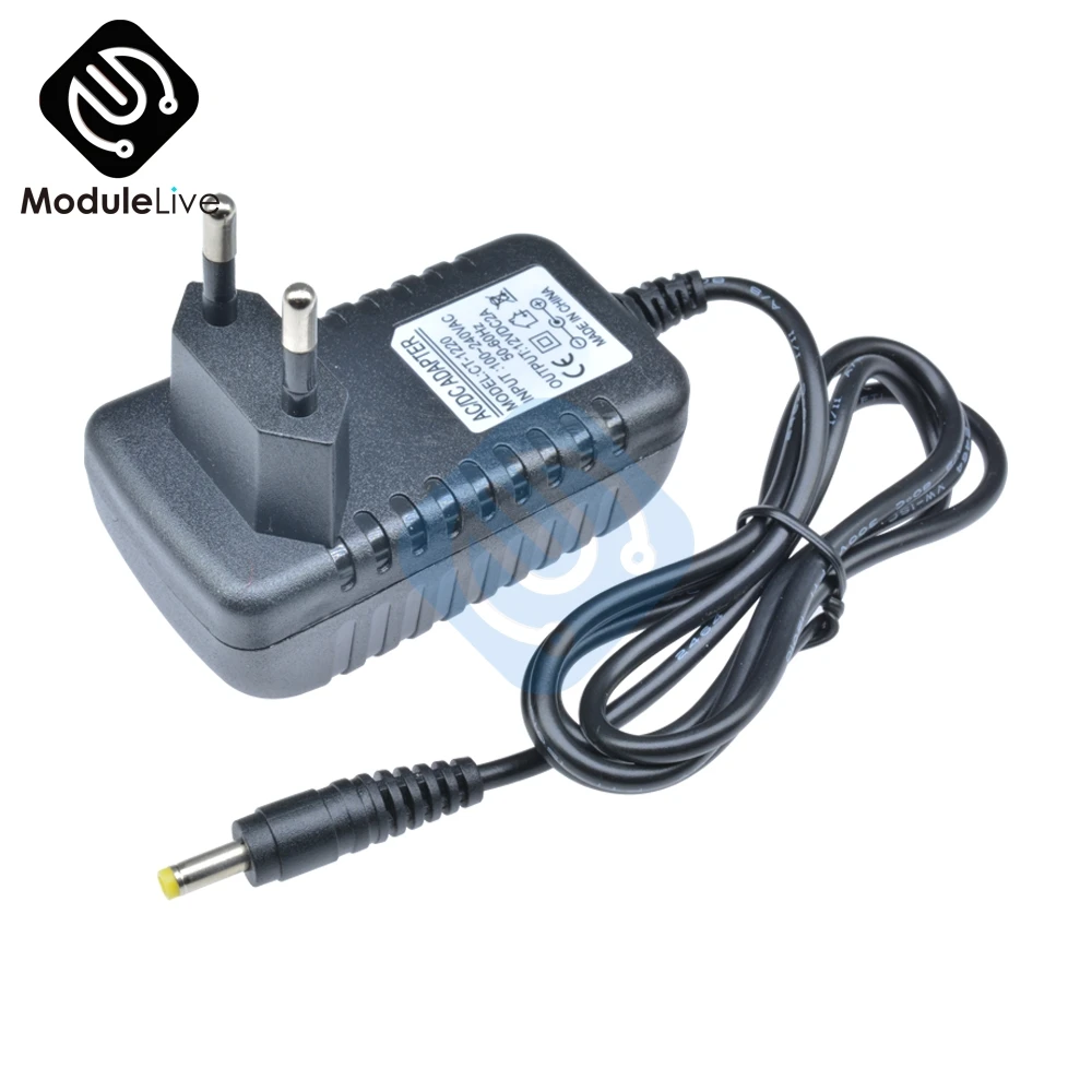ЕС Подключите адаптер переменного тока 100-240V DC/DC 12V 2A Питание конвертер светодиодный светильник аналого-цифрового преобразователя с гнездом для Светодиодный ламп