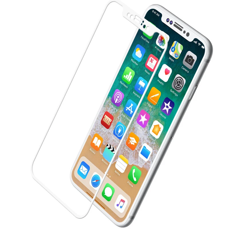 Для iPhone X XS полное покрытие Закаленное стекло Защитная пленка для экрана Apple