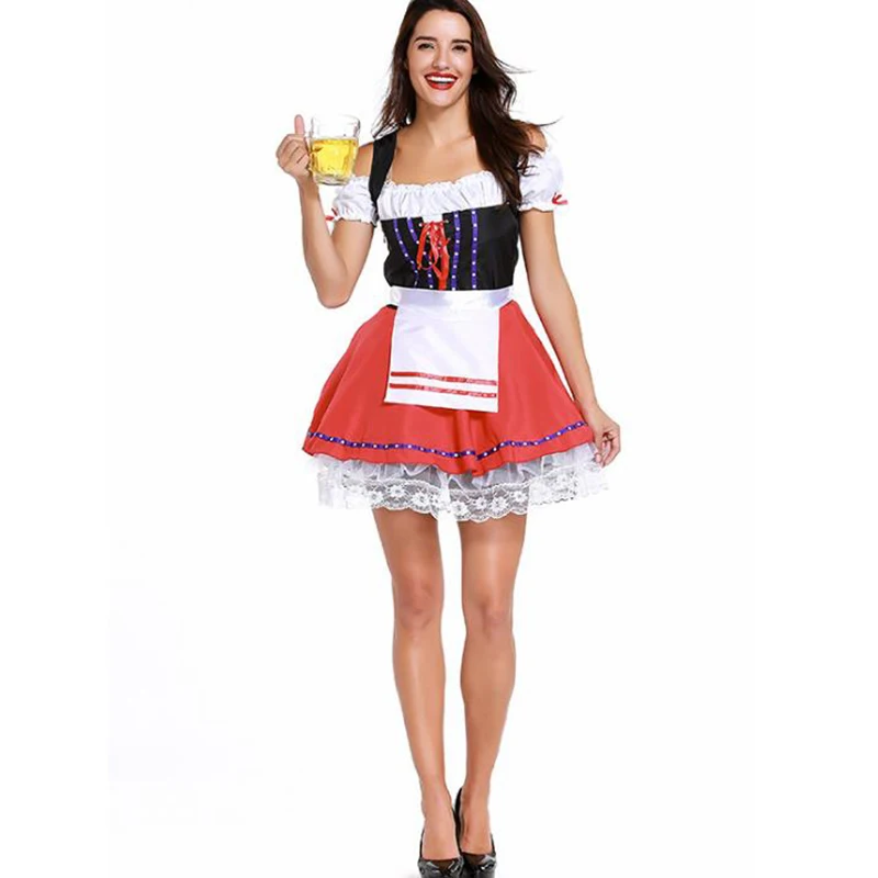 Новинка модный костюм октоверфеста немецкая Bavarian Heidi нарядное платье дирндль