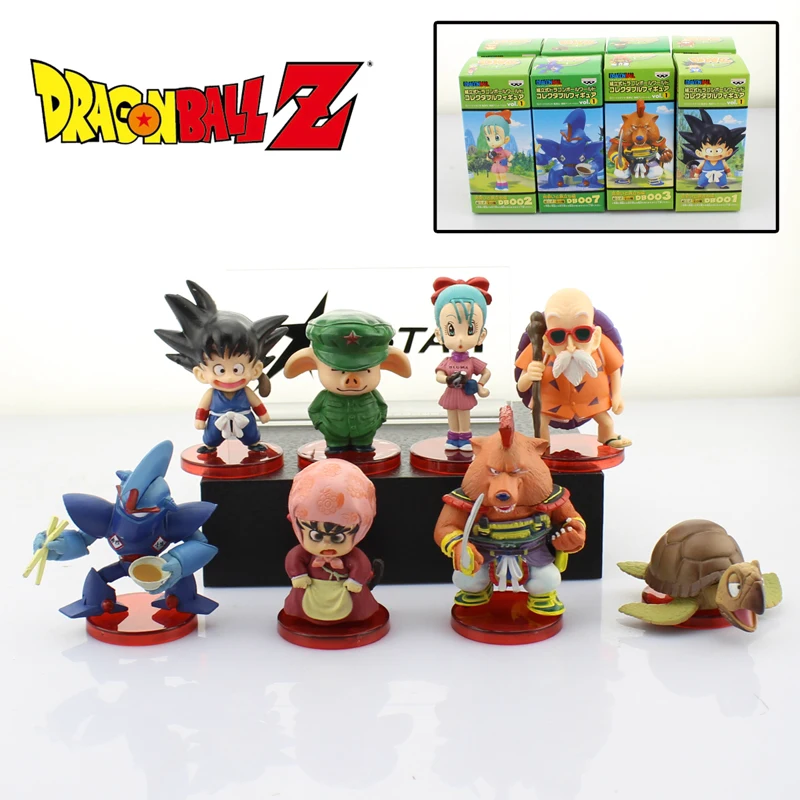 Бесплатная доставка 8 шт Мини Dragon Ball Z Аниме твердый набор WCF 1st Ver. В коробке 6 см ПВХ