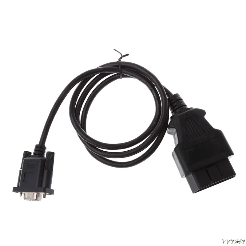 Универсальный диагностический адаптер OBD 2 16PIN DB9 RS232 кабель для автомобиля