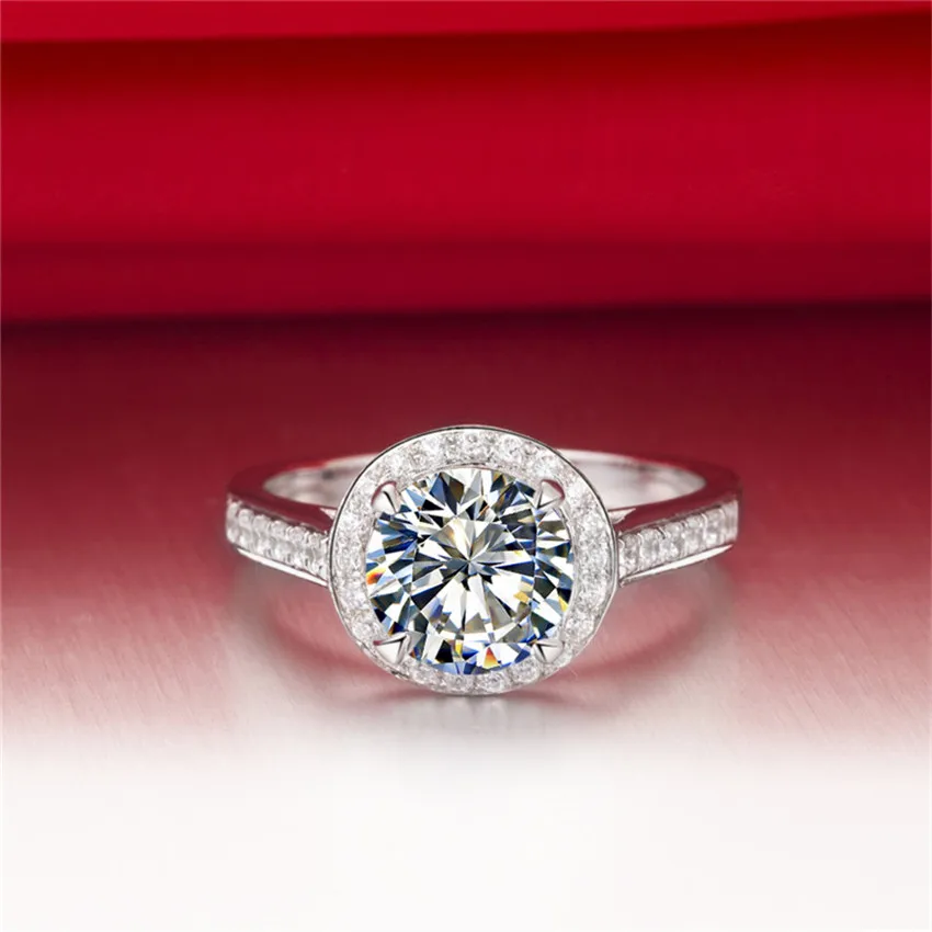 Fascinating Jewel 0.5CTW 5mm G-H Moissanite Marriage Proposal Ring Test Positive WARRANTY 925 Sterling Silver Diamont | Украшения и