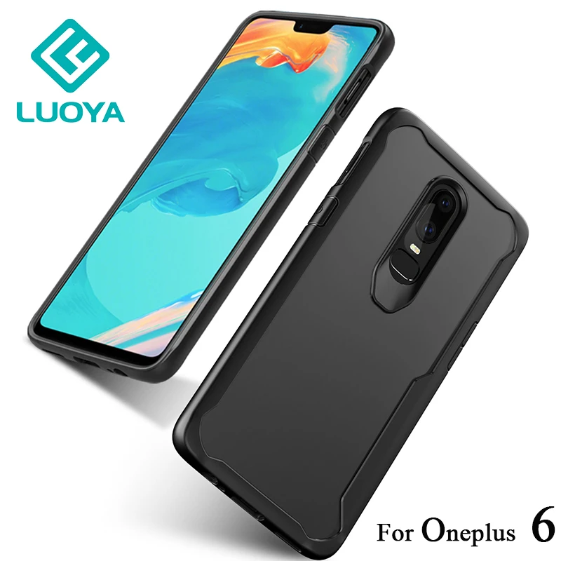Oneplus 6 Case Cover Luxury Soft Silicone+Transparent Hard PC Hybrid Back for Oneplus6 One Plus Protector Phone Coque |