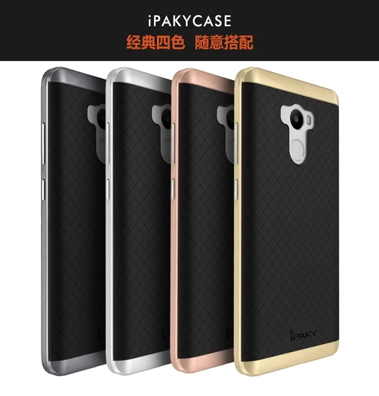 Чехол для Xiaomi redmi 4 4x, ipaky, Xiaomi redmi 4 pro, чехол, роскошный силиконовый защитный чехол на заднюю панель+ рамка из поликарбоната для redmi 4, чехол 5,0 дюйма