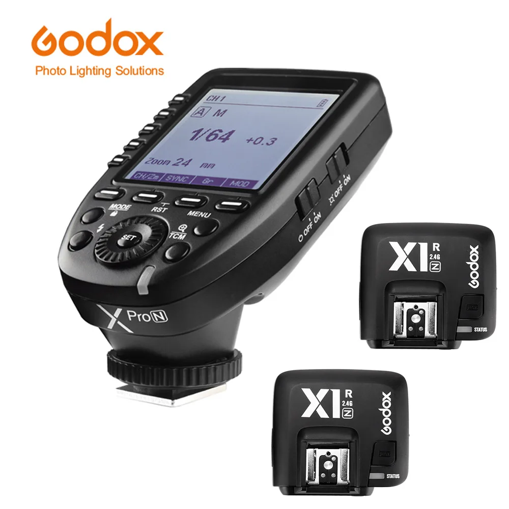 Godox Xpro-N i-ttl II 2,4G X система беспроводного управления дистанционным триггером с 3x X1R-N контрольным приемником для вспышки Nikon - Цвет: Xpro-N add 2x X1R-N