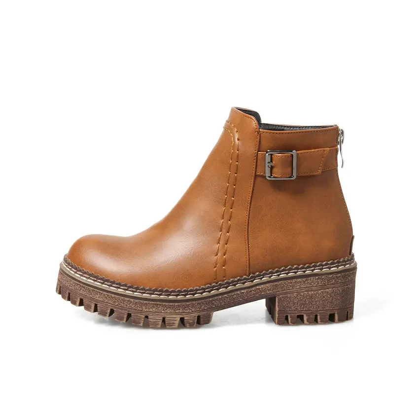 Женские Классические ботинки ESVEVA ботильоны с квадратным высоким каблуком и