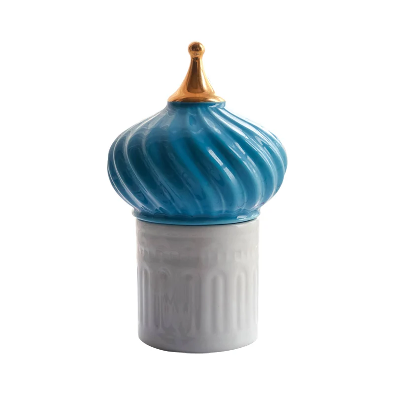 Баночка для хранения в русском замке керамическая декоративная банка дома