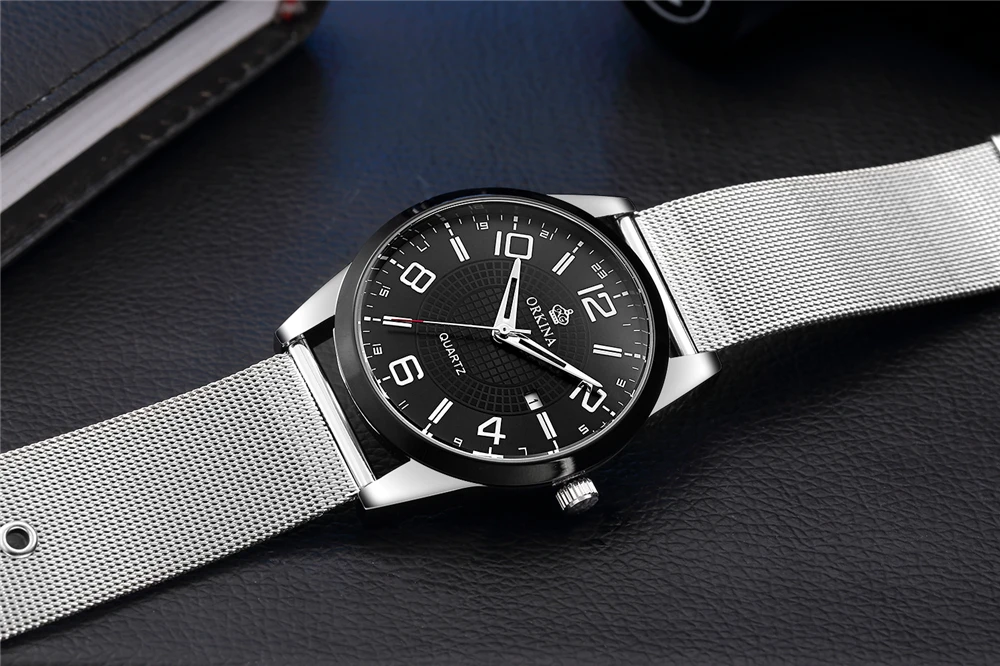 Роскошные мужские часы от известного бренда нарядные кварцевые со стальным