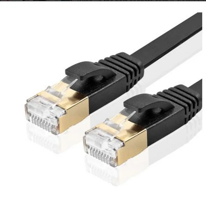 LBSC Cat7 Ethernet плоский Соединительный сетевой кабель экранированный (STP) с Snagless Rj45