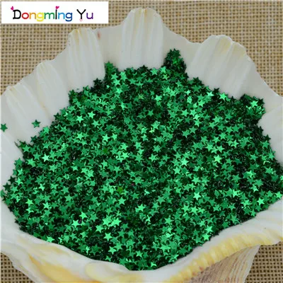 Green 20000pcs(50g) 3mm Star Shape Loose Sequins Glitter Paillette Sewing,Wedding Craft DIY Garment Accessorie Nail Beauty - Цвет: Green