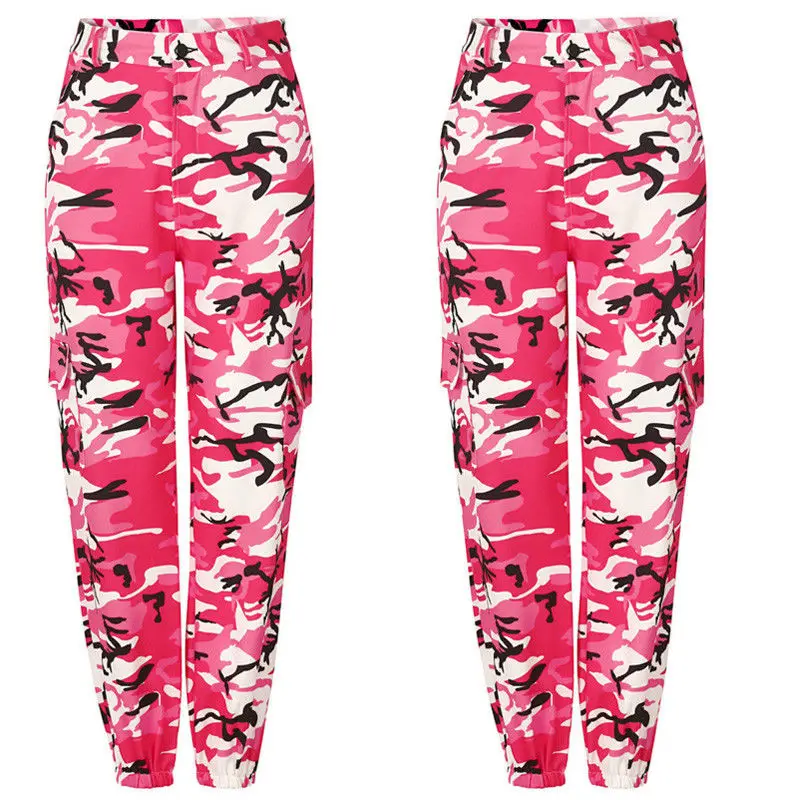 Pink S-3XL женские камуфляжные брюки повседневные штаны военные армейские боевые камуфляжные джинсы - Цвет: Pink
