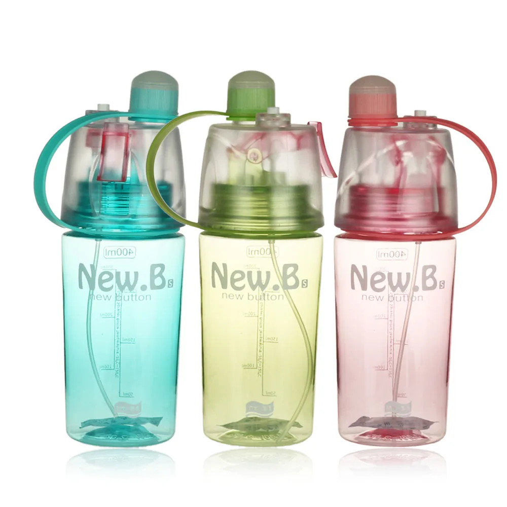 2019 New Arrival Plastic Water Bottle with Nozzle for Tour Outdoor 400ML 600ML My Bottles Drinkware Blue Pink Green Hot Selling | Дом и сад