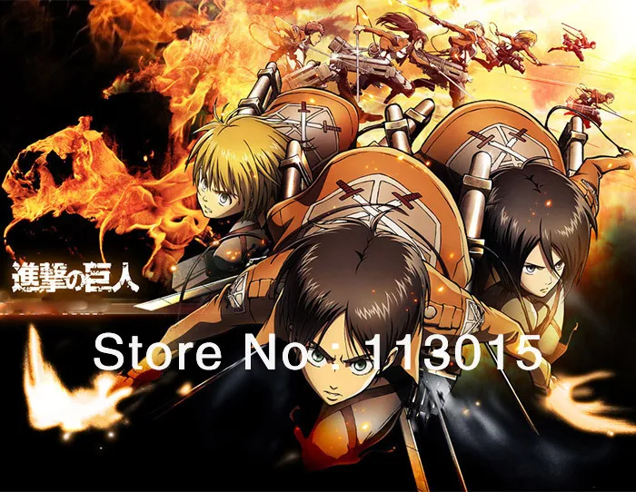 Постеры из аниме атака на Титанов 8 шт./лот большие размеры 42x58 см тисненые|attack on