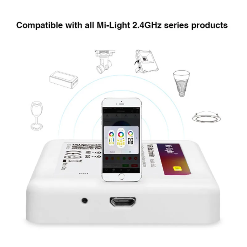 Milight 4 зоны беспроводной 2 4G RF Wifi iBox управление RGB CCT led IOS Andriod APP пульт