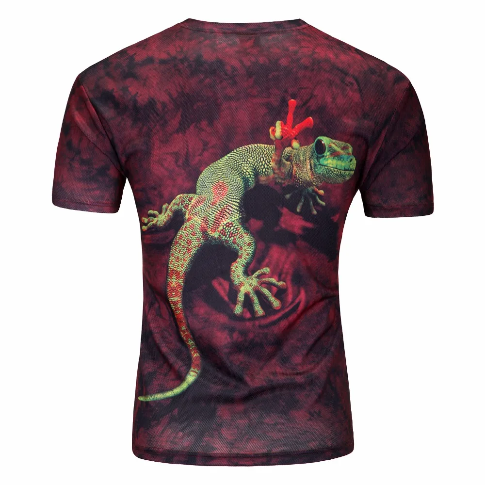 New Summer 3D T-Shirt Gecko walks printed Short Sleeve creative cat casual t shirt men's Mario/pizza cat/tree tee tops tshirt | Мужская