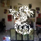 Креативный дизайн дракон крылья стены Стикеры виниловый художественный Декор для дома комнаты животного окна Декор настенная Съемная Татуировка двери магазина A159