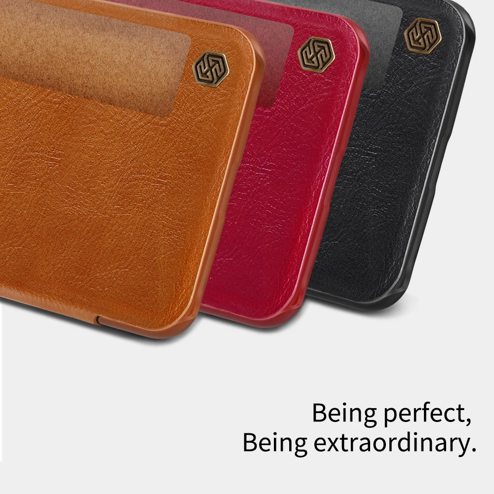 Nillkin чехол для Huawei p20 Pro Leather Чехлы и сумки телефона Qin Series натуральная Роскошный