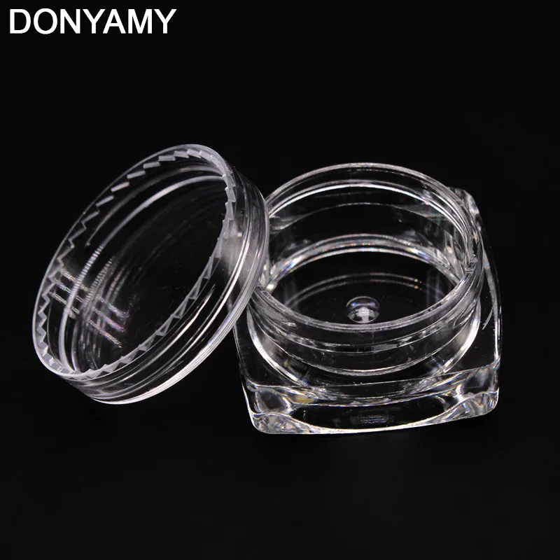 DONYAMY 3g 100 шт./лот пластиковый прозрачный косметический контейнер банка для крема