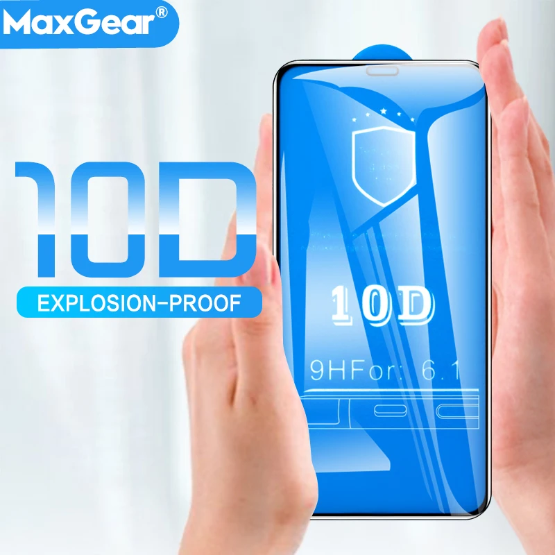 10D полное покрытие Защитная стеклянная пленка для iPhone 8 7 6 S Plus XR X Закаленное
