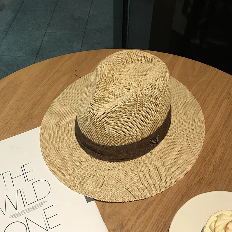 Шляпа соломенная в британском стиле для мужчин и женщин однотонная Панама ретро