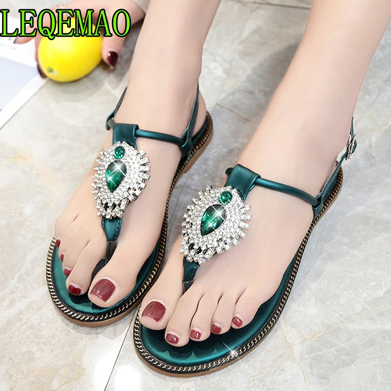 Женские сандалии обувь на плоской подошве 2019 летние шлепанцы женские