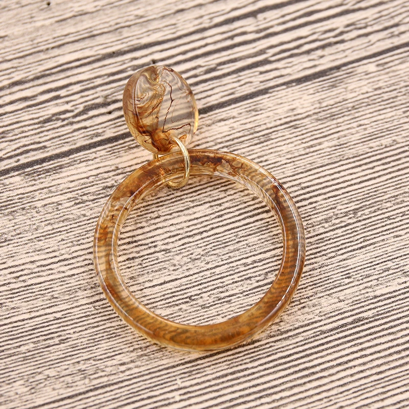 STRATHSPEY винтажные круглые акриловые серьги для женщин полые смолы Эффектные