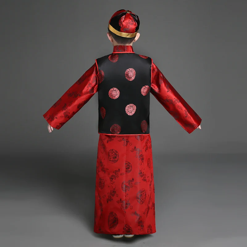 Детская винтажная одежда для мальчиков и девочек Hanfu платье принцессы костюм